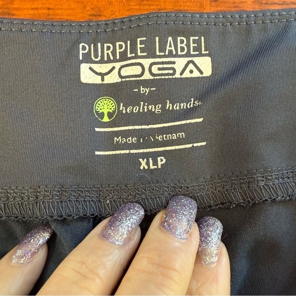 Purple Label Yoga by Healing Hands XLP dark gray scrub pants lots of pockets - Picture 6 of 10
